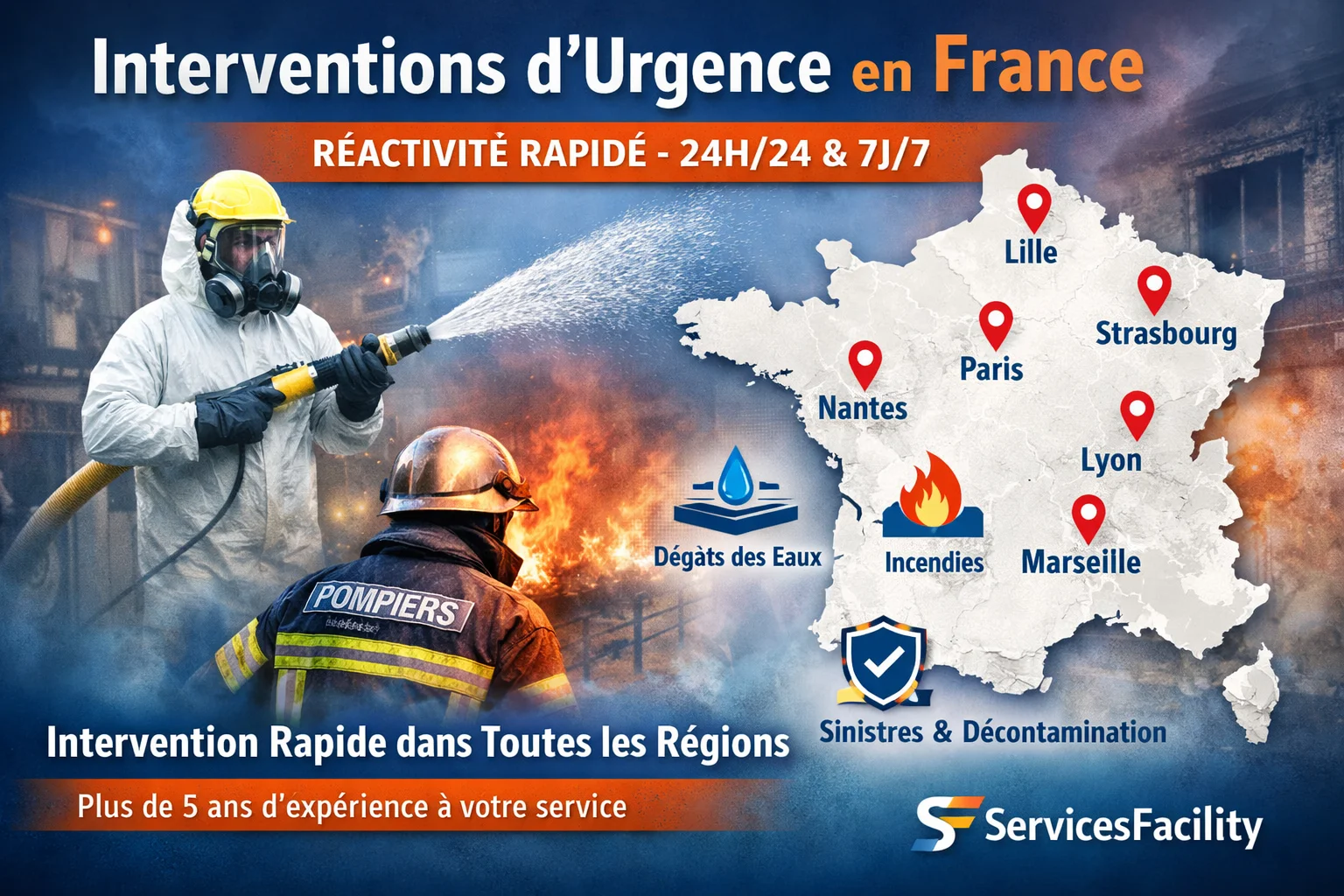 Interventions d’urgence partout en France | ServicesFacility